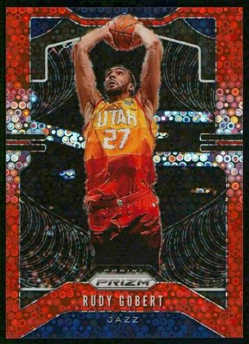 2019 Panini Prizm Basketball Fast Break Red Rudy Gobert #168