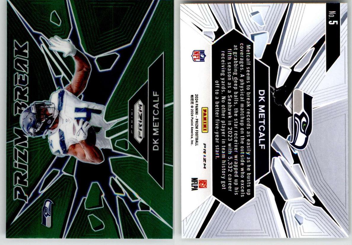 2024 Panini Prizm Football Green DK Metcalf #5