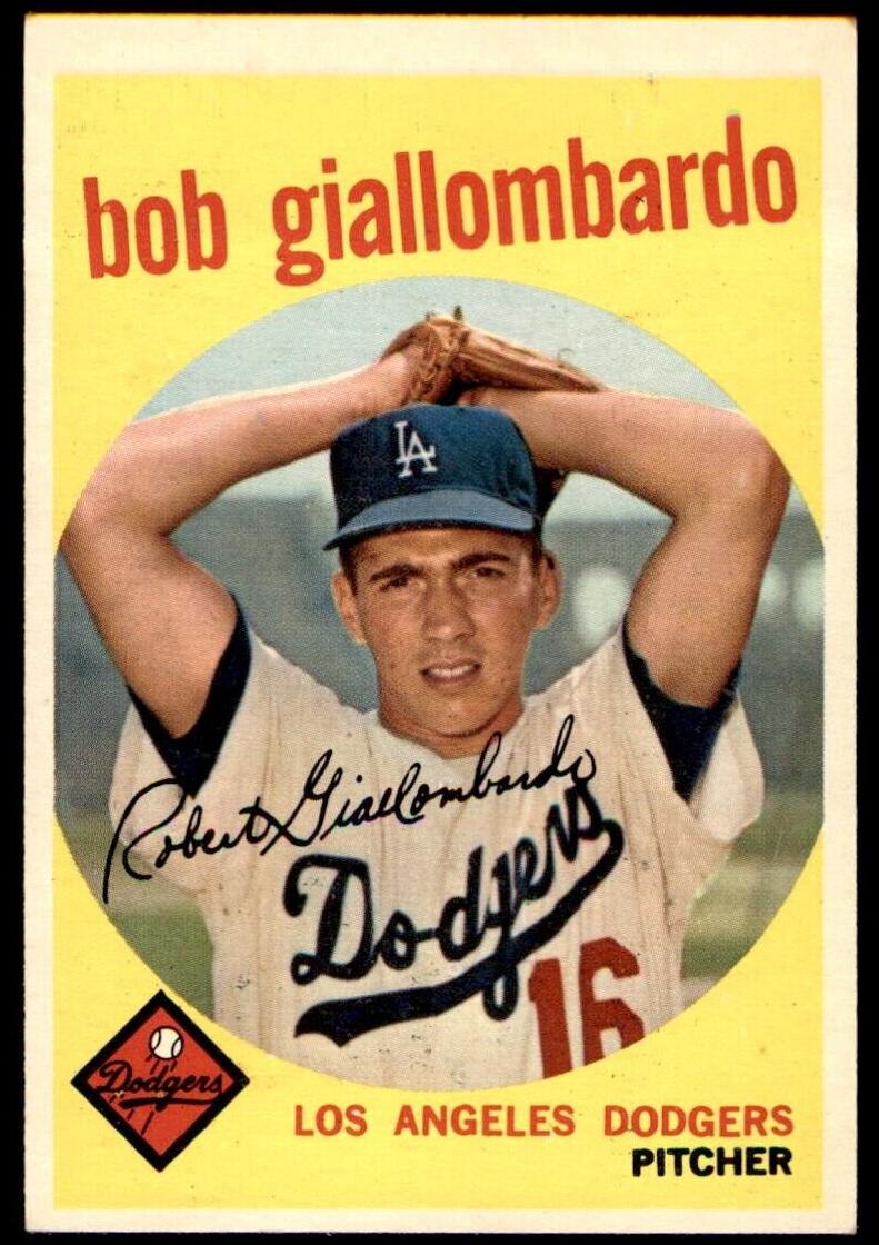1959 Topps Baseball Optioned Statement Bob Giallombardo #321