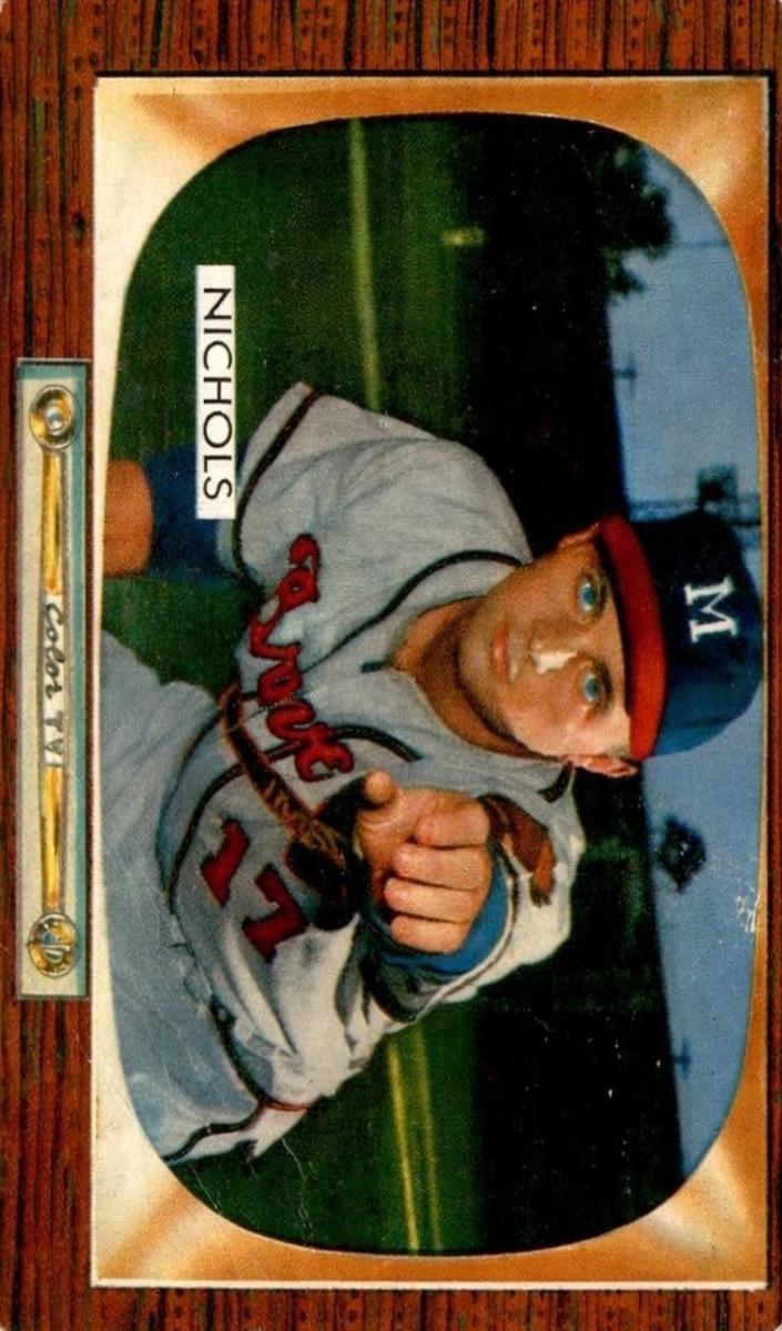 1955 Bowman Baseball Chet Nichols #72 PSA 5.5