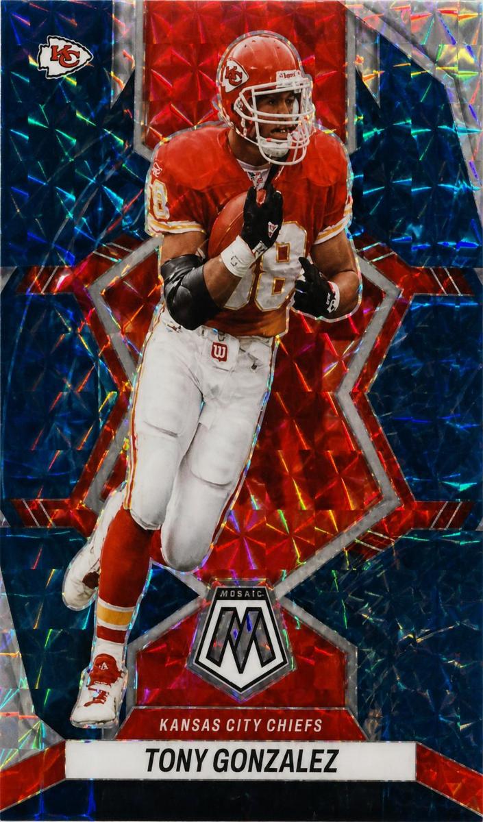 2022 Panini Mosaic Football Genesis Tony Gonzalez #100 PSA 9