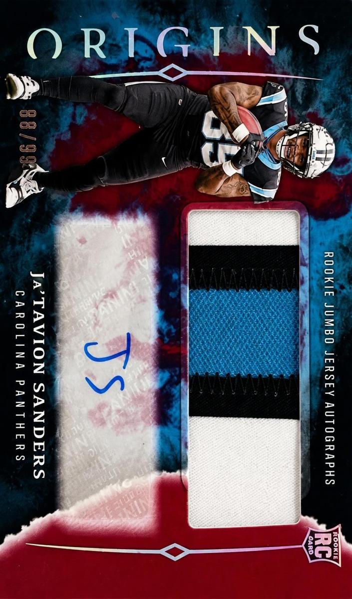 2024 Panini Origins Football Red Ja'Tavion Sanders #RJA-JSA