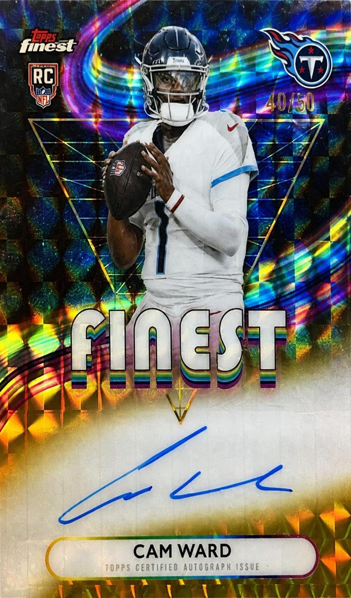 2025 Topps Finest Football Gold Geometric Cam Ward #RFA-CW