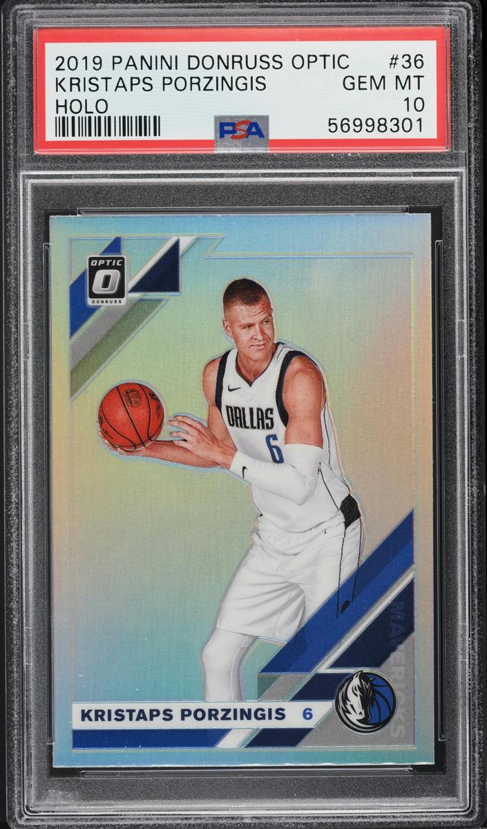 2019 Donruss Optic Basketball Holo Kristaps Porzingis #36 PSA 8.5