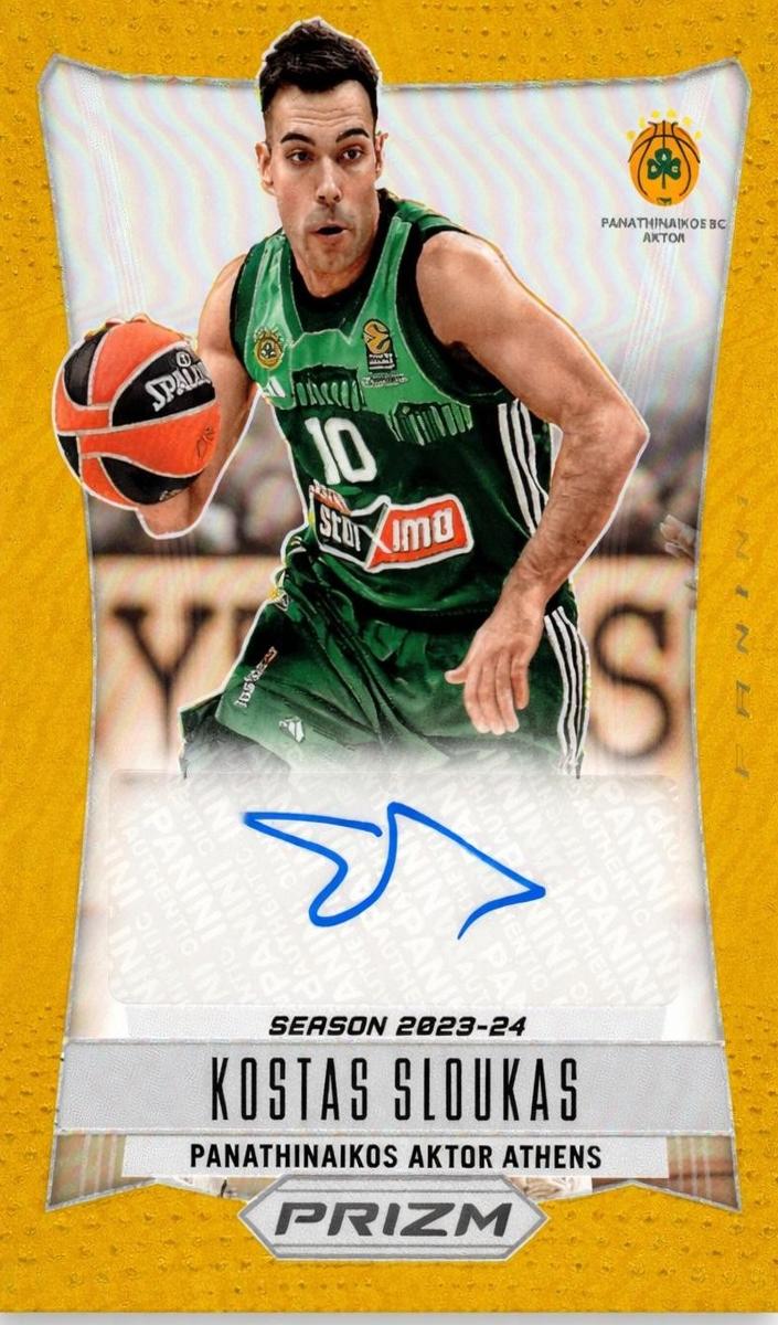 2023 Panini Prizm Turkish Airlines EuroLeague Basketball Gold Kostas Sloukas #PRS-SLO