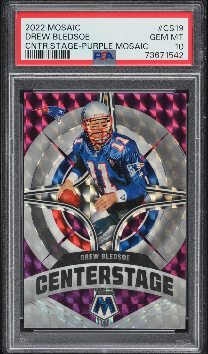 2022 Panini Mosaic Football Purple Drew Bledsoe #CS-19 PSA 9