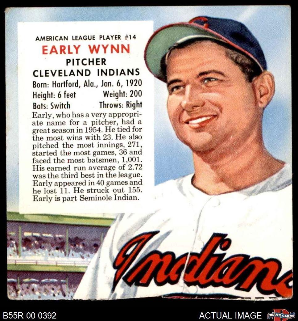 1955 Red Man Tobacco Baseball Early Wynn #14 PSA 2