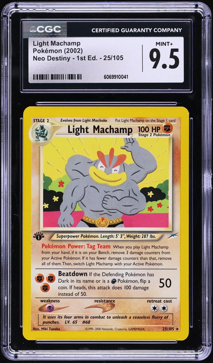 2002 Pokemon Neo Destiny 1st Edition Light Machamp #25