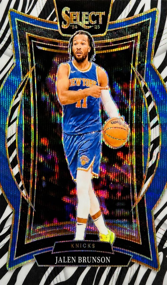 2024 Panini Select Basketball Zebra Jalen Brunson #42 PSA 9