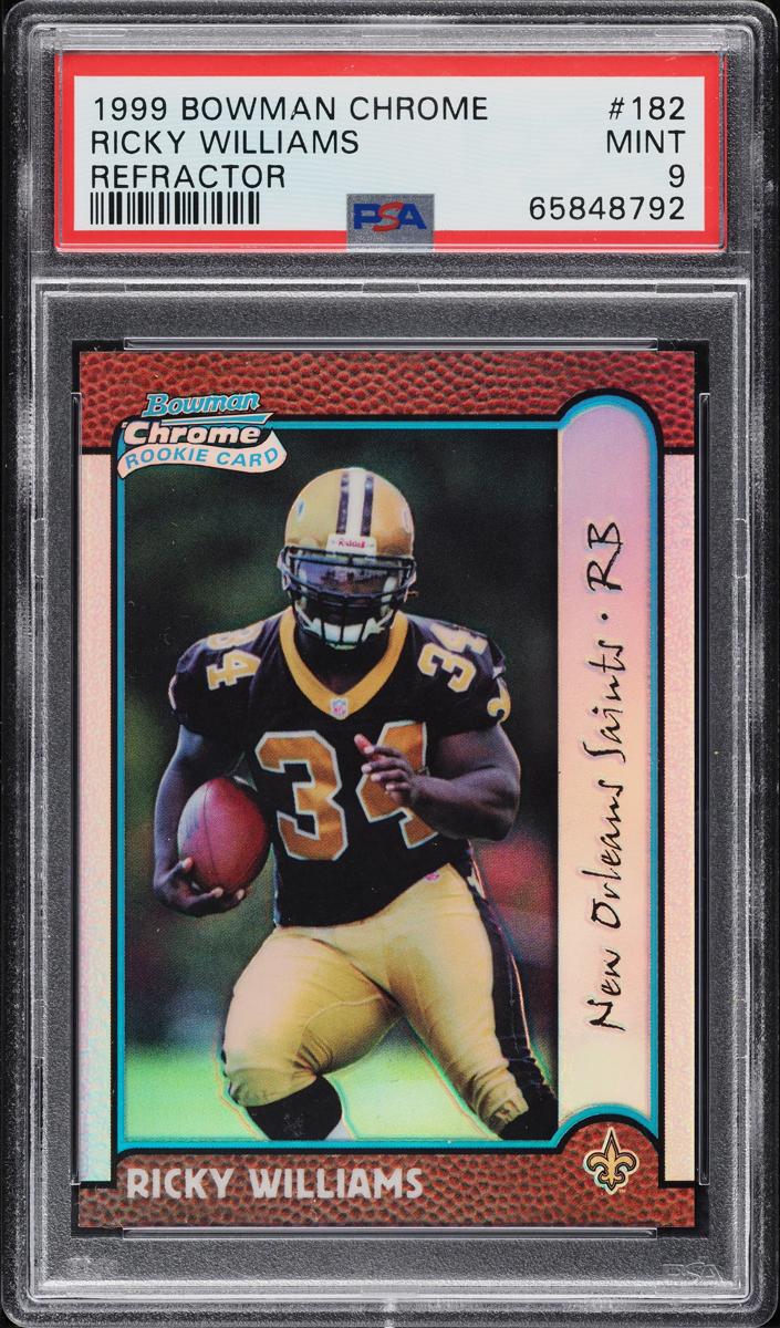 1999 Bowman Chrome Football Refractor Ricky Williams #182 PSA 10