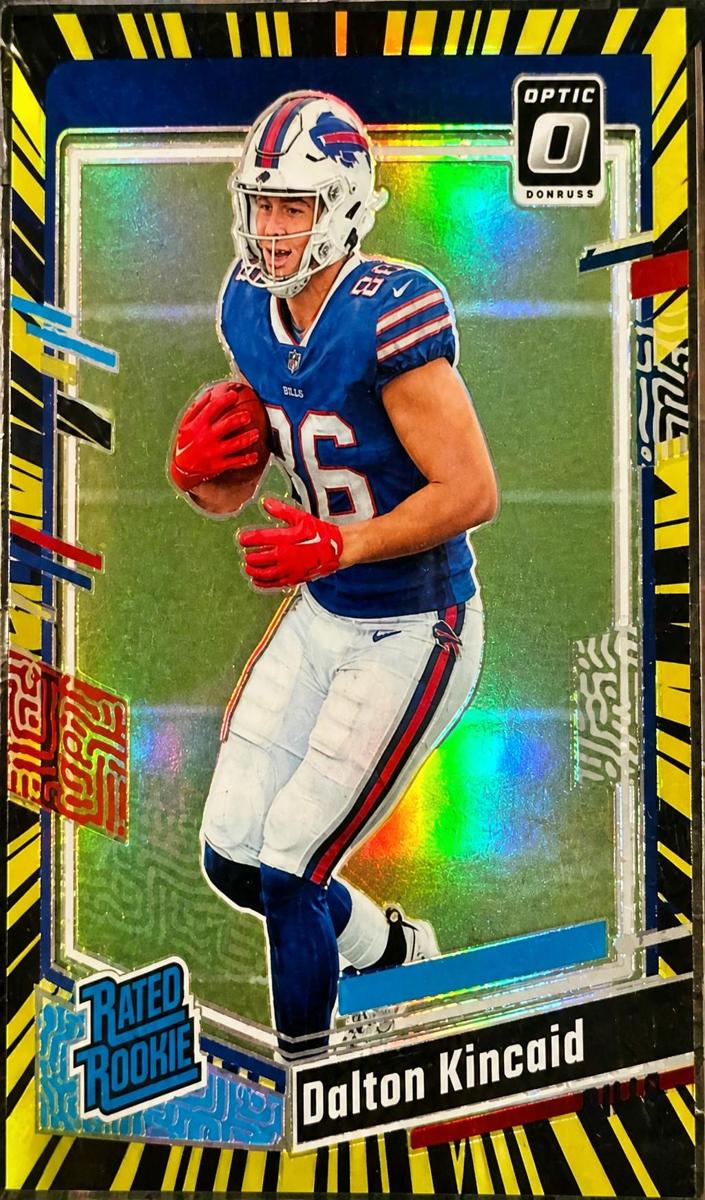 2023 Donruss Optic Football Electricity Dalton Kincaid #211 PSA 8.5