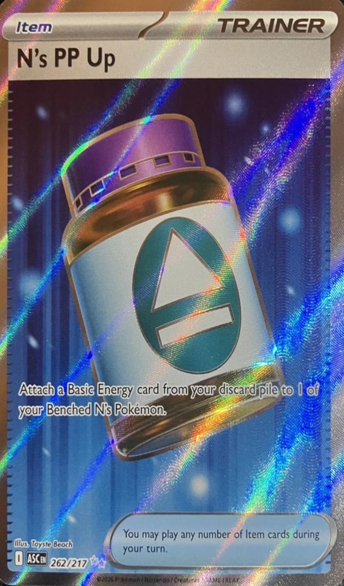 2026 Pokemon Mega Evolution Ascended Heroes N's PP Up #262 RAW Ungraded