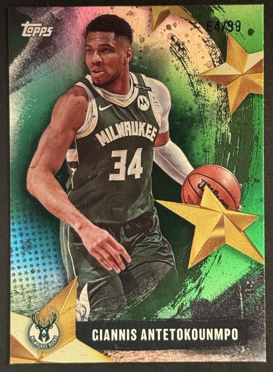2025 Topps Basketball Green Rainbow Giannis Antetokounmpo #SA-3