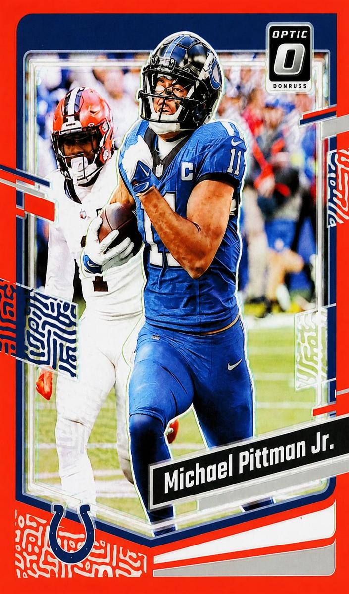 2023 Donruss Optic Football Orange Michael Pittman Jr. #79 PSA 9