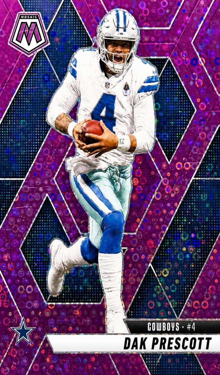 2025 Panini Mosaic Football No Huddle Purple Dak Prescott #91