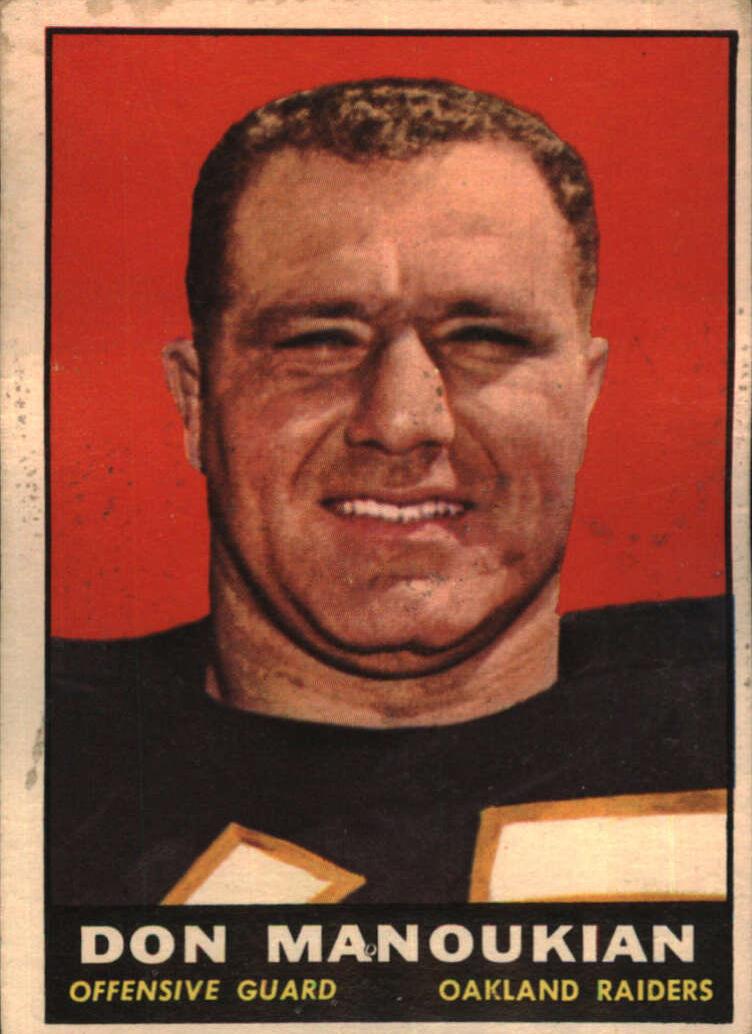 1961 Topps Football Don Manoukian #188 PSA 8