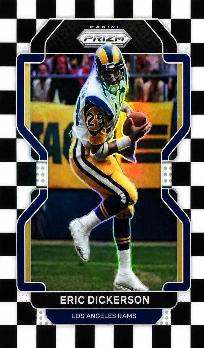 2021 Panini Prizm Football Black And White Checker Prizm Eric Dickerson #72 BGS 9.5