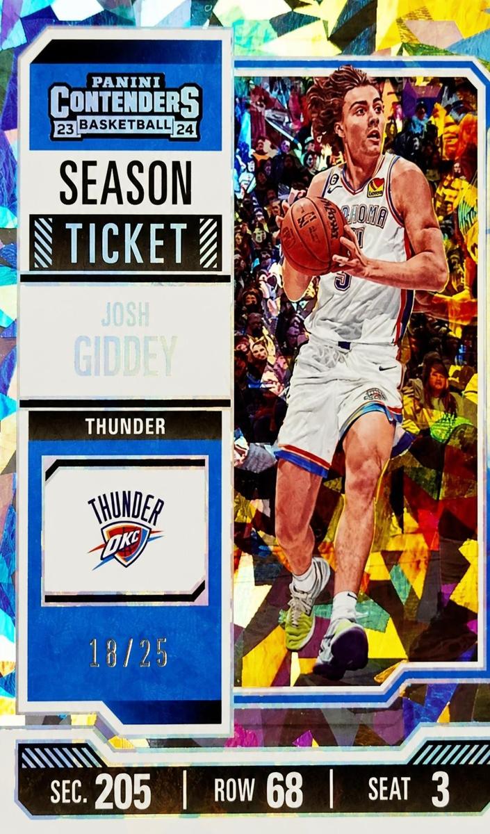 2023 Panini Contenders Basketball Cracked Ice Ticket Josh Giddey #8