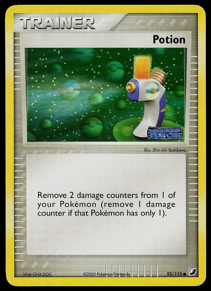 2005 Pokemon EX Unseen Forces Reverse Holo Potion #95