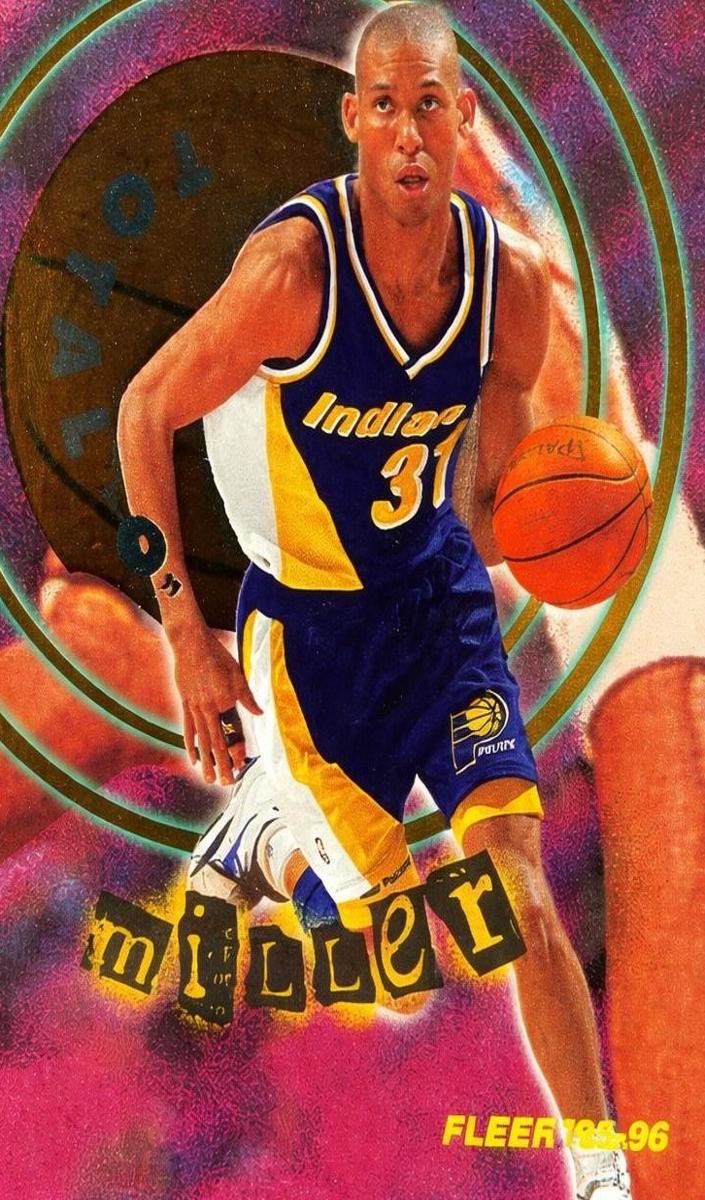 1995 Fleer Basketball Hot Packs Reggie Miller #4 PSA 9