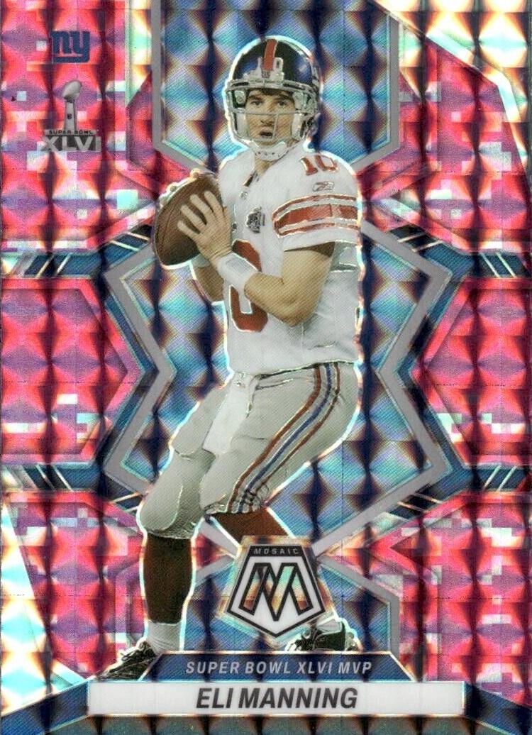 2022 Panini Mosaic Football Camo Pink Eli Manning #300 PSA 9