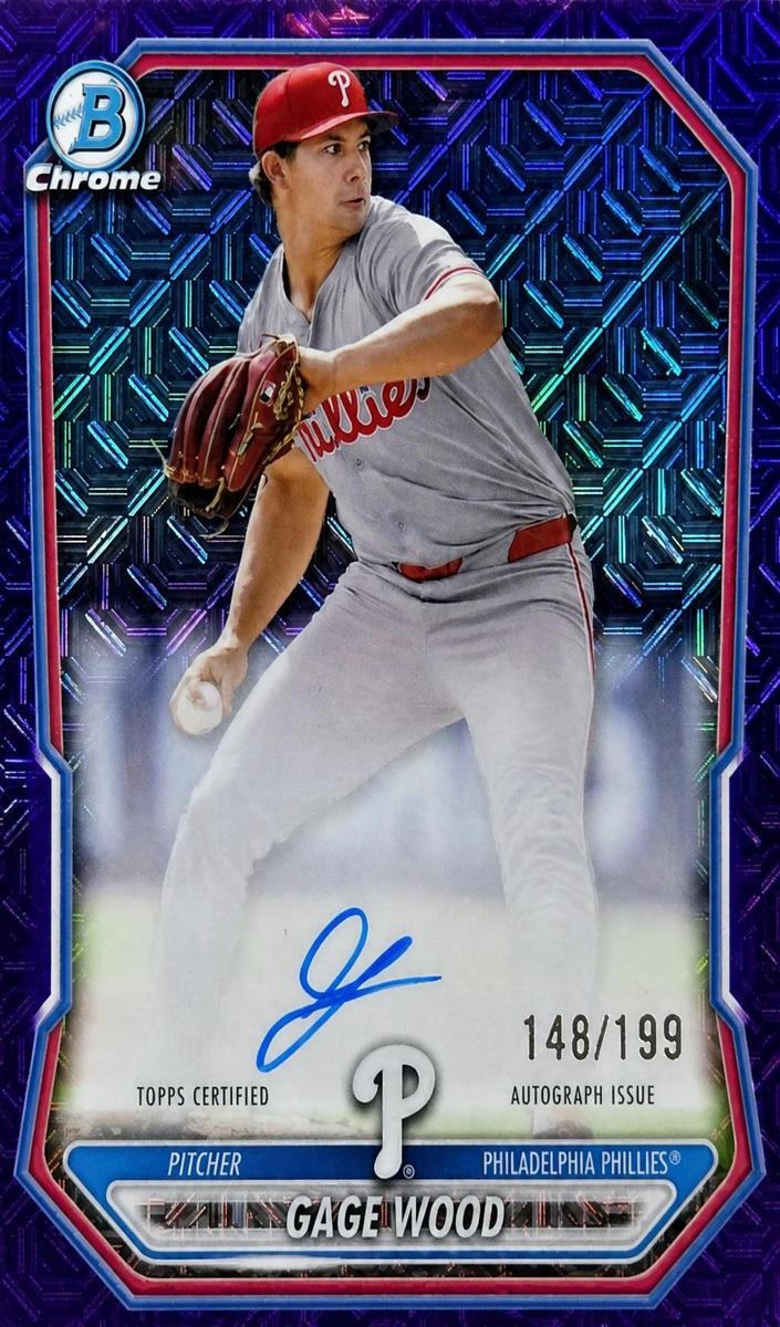 2026 Bowman Mega Box Baseball Purple Mojo Refractor Gage Wood #BMA-GW