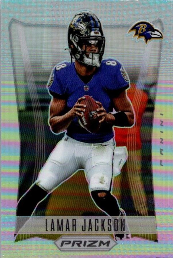 2022 Panini Prizm Football Silver Prizm Lamar Jackson #PF-5 PSA 9