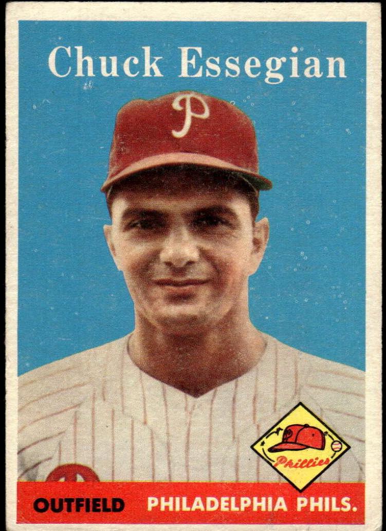1958 Topps Baseball Chuck Essegian #460 PSA 8
