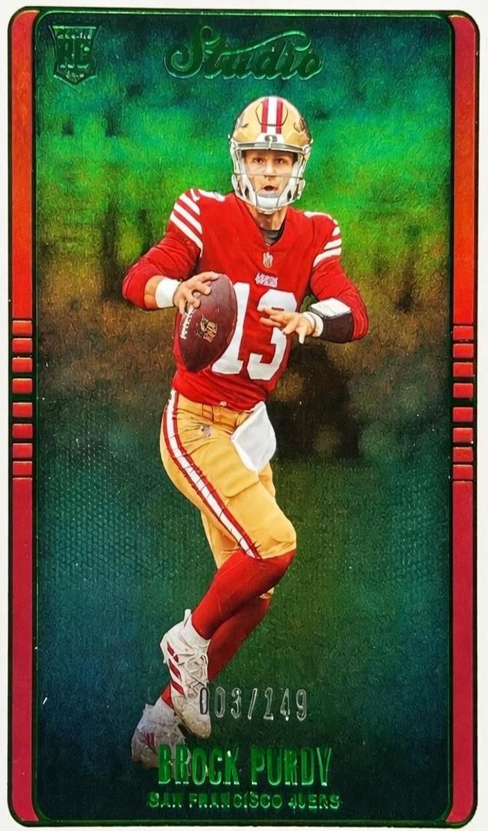 2022 Panini Chronicles Football Green Brock Purdy #STU-36 PSA 9