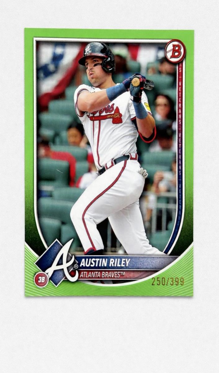 2025 Bowman Baseball Neon Green Border Austin Riley #32