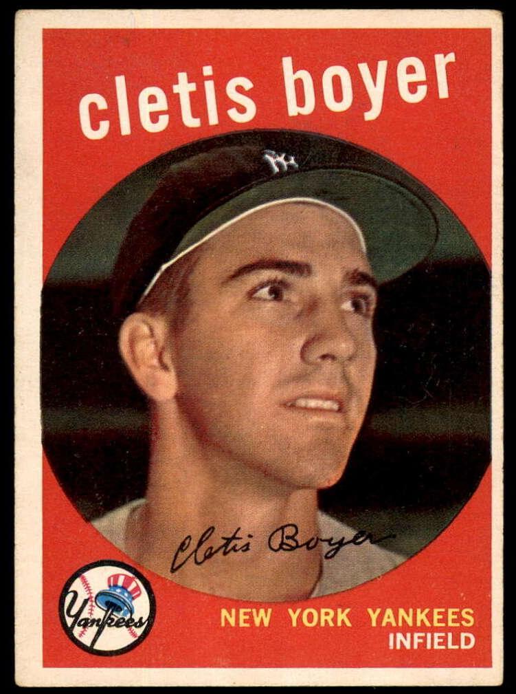 1959 Topps Baseball Cletis Boyer #251 PSA 7