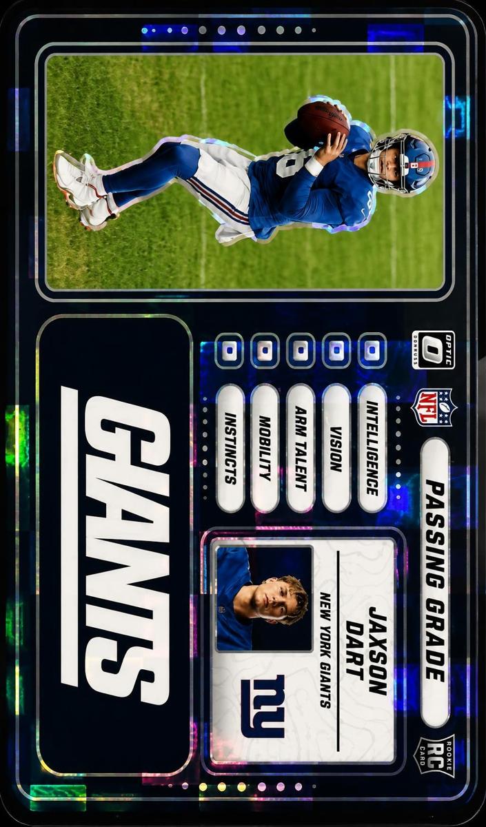 2025 Donruss Optic Football Black Pandora Jaxson Dart #2 PSA 9