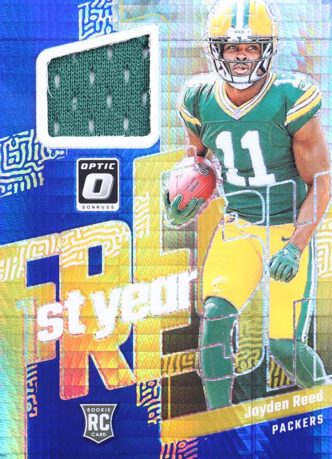 2023 Donruss Optic Football Blue Hyper Jayden Reed #FYF-JR