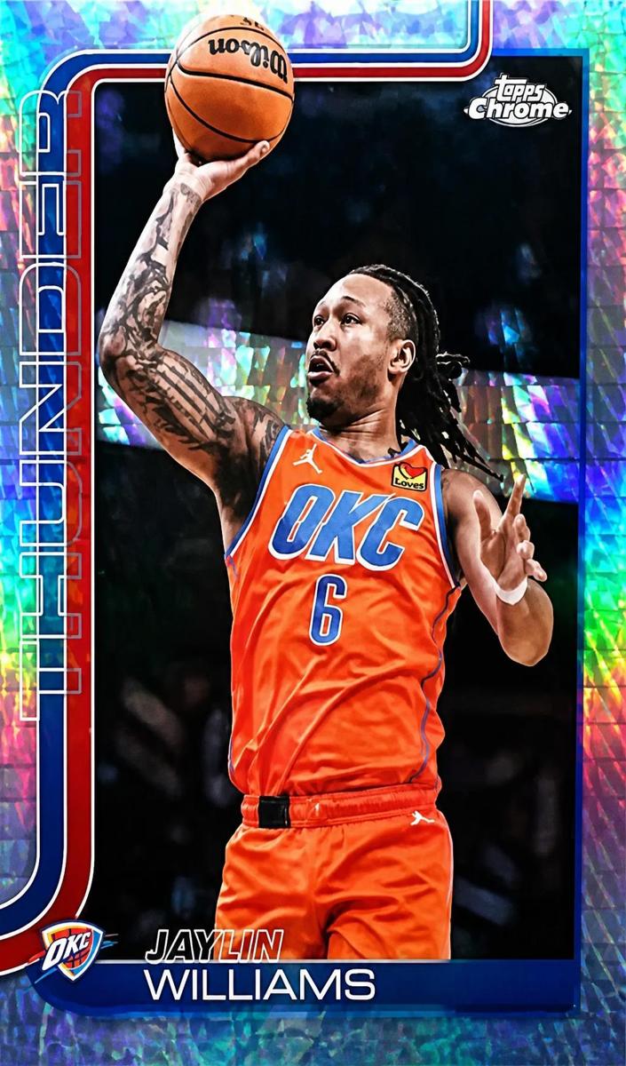 2025 Topps Chrome Basketball Prism Refractor Jaylin Williams #105