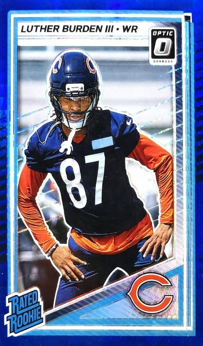 2025 Donruss Optic Football Hyper Blue Luther Burden III #275 PSA 8