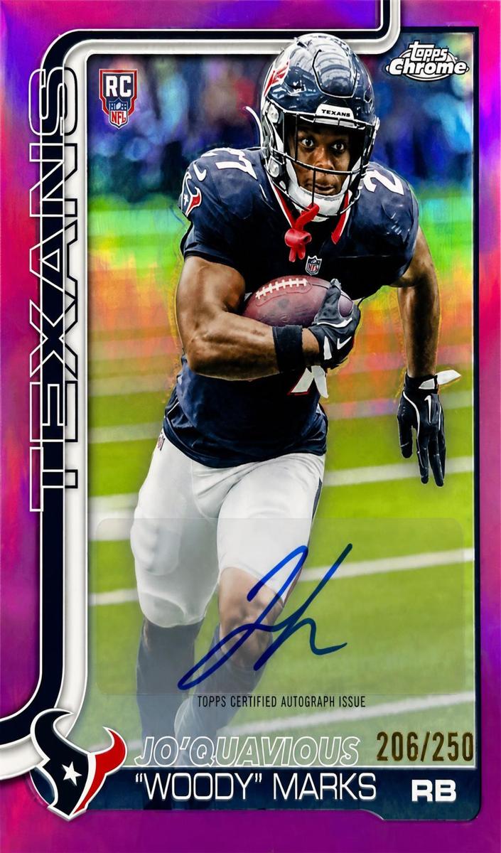 2025 Topps Chrome Football Pink Refractor Woody Marks #RA-WMA
