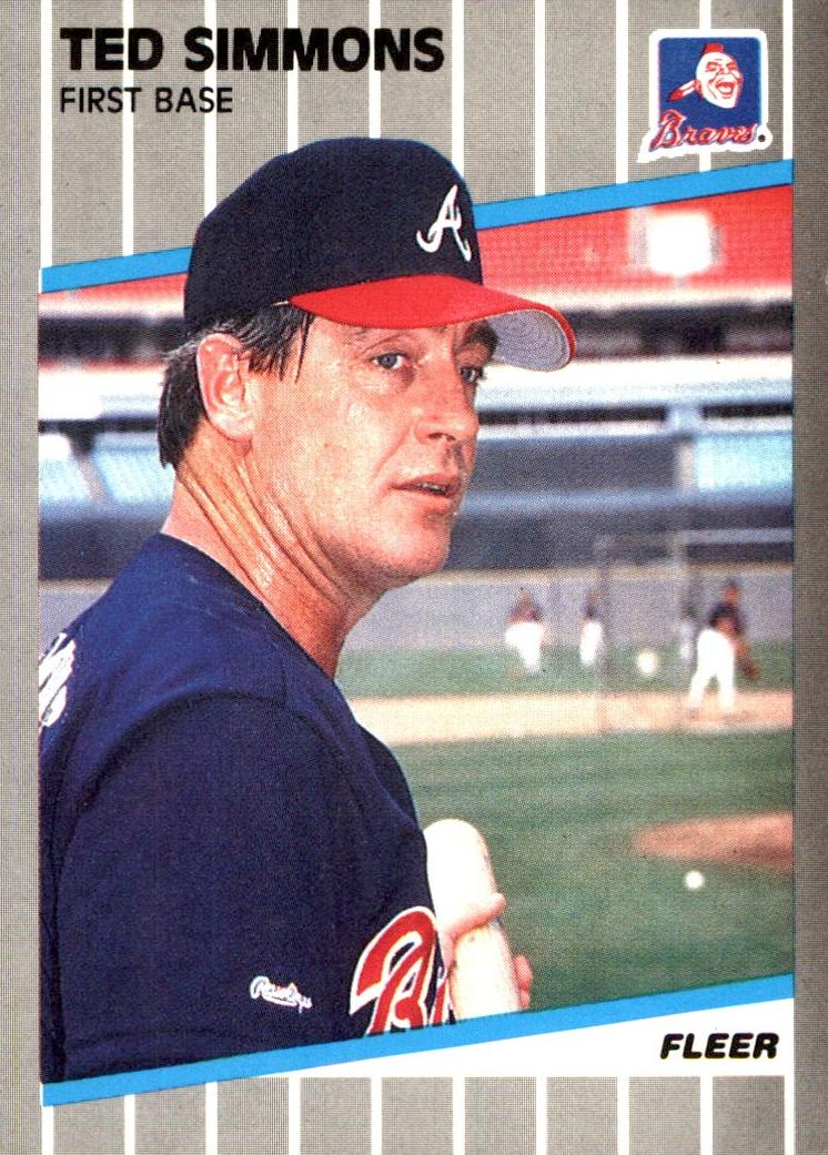 1989 Fleer Baseball Ted Simmons #599