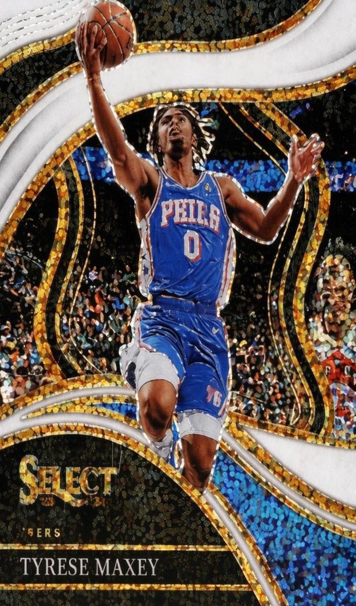 2023 Panini Select Basketball White Sparkle Tyrese Maxey #244