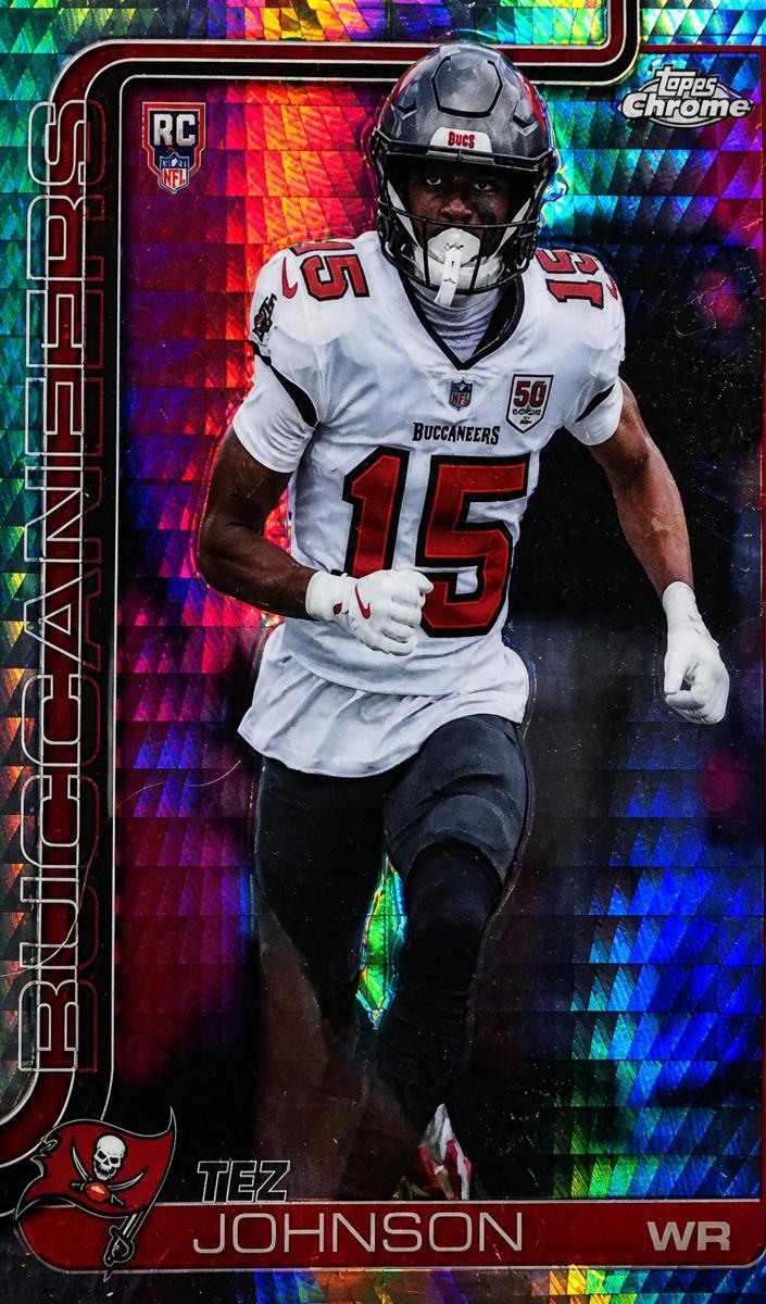 2025 Topps Chrome Football Prism Refractor Tez Johnson #342