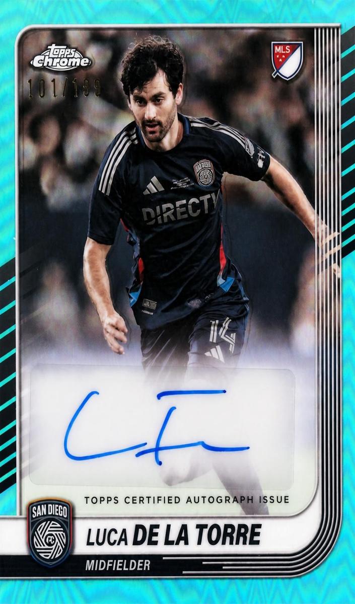 2025 Topps Chrome MLS Soccer Aqua Refractor Luca de la Torre #CA-LD