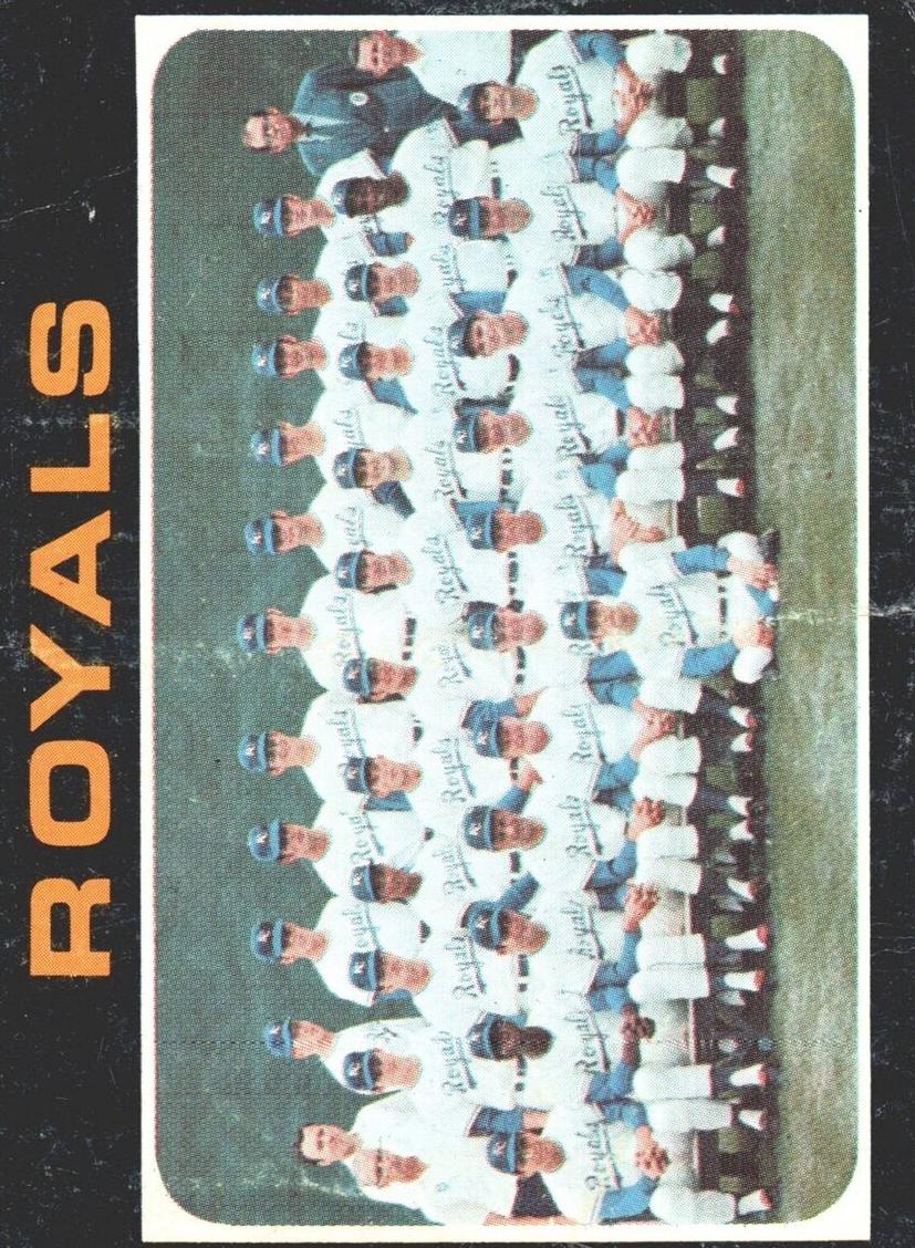 1971 Topps Baseball Kansas City Royals Team #742 PSA 8.5