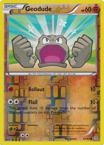 2016 Pokemon XY Generations Reverse Holo Geodude #43 PSA 9