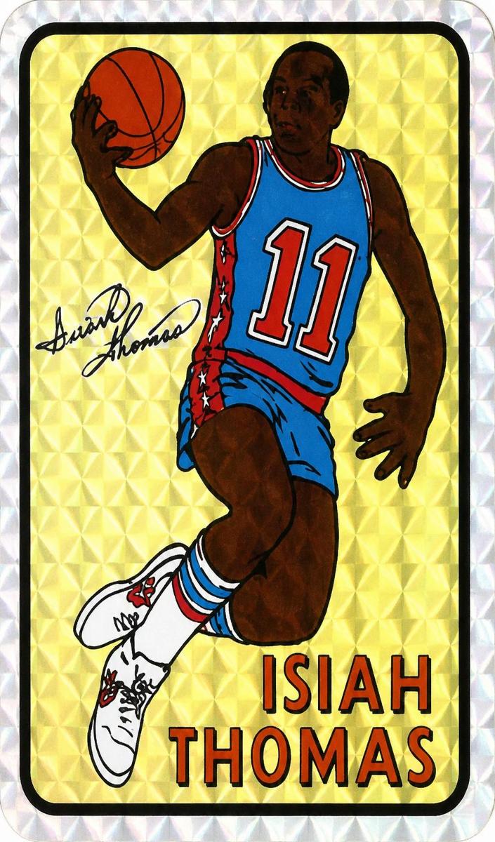 1985 Prism Jewel Stickers Basketball Isiah Thomas #NNO BGS 7.5