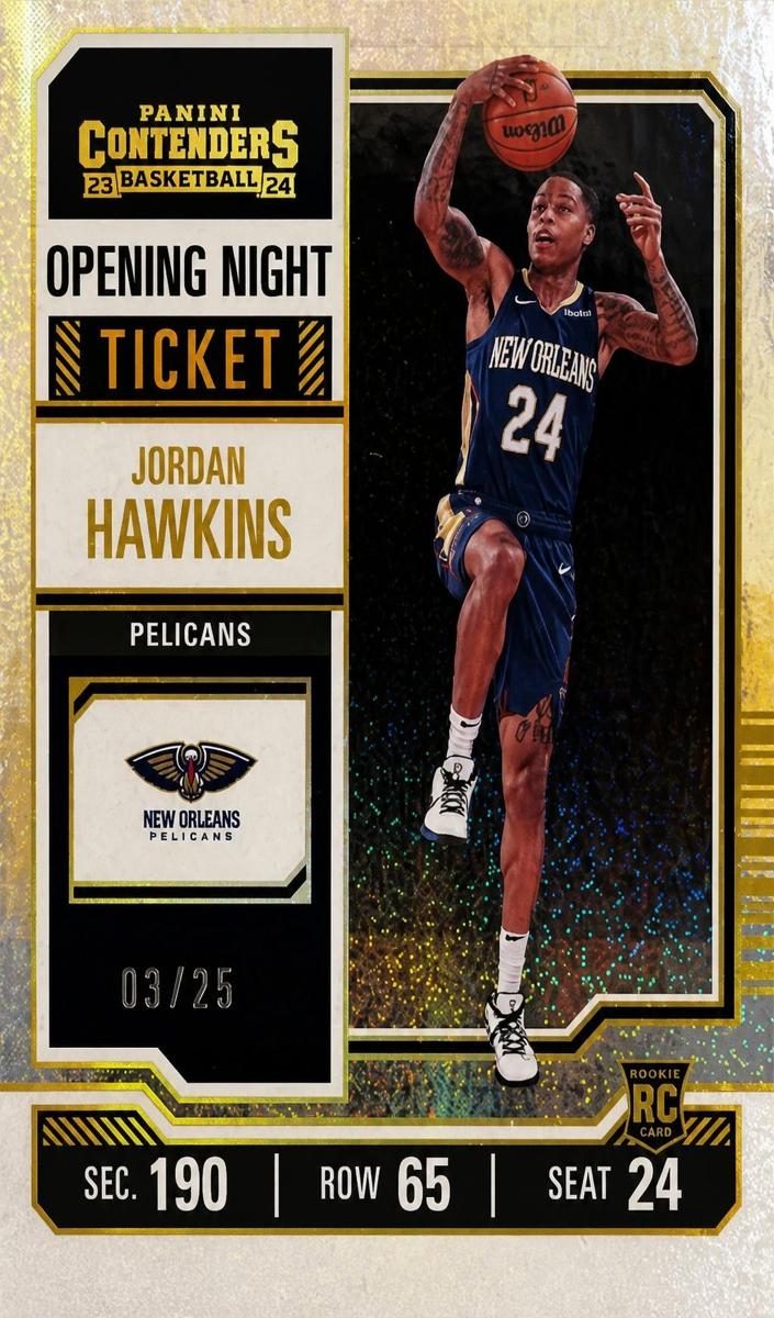 2023 Panini Contenders Basketball Opening Night Ticket FOTL Jordan Hawkins #76