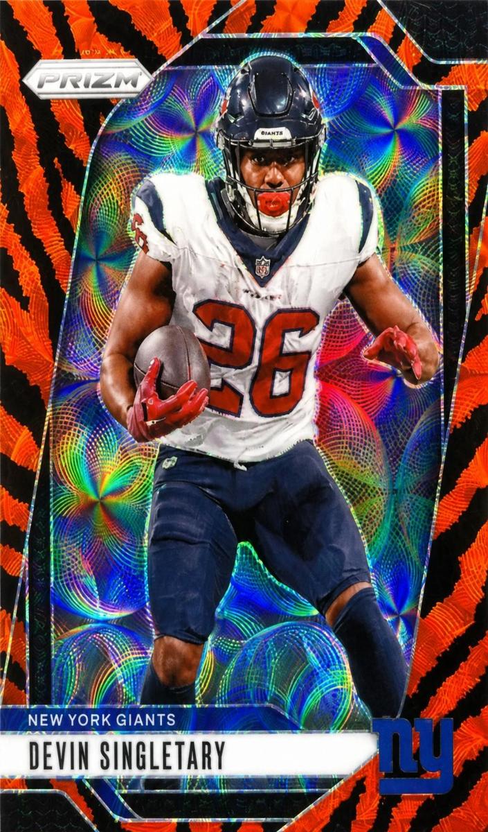 2024 Panini Prizm Football Choice Tiger Stripe Devin Singletary #213