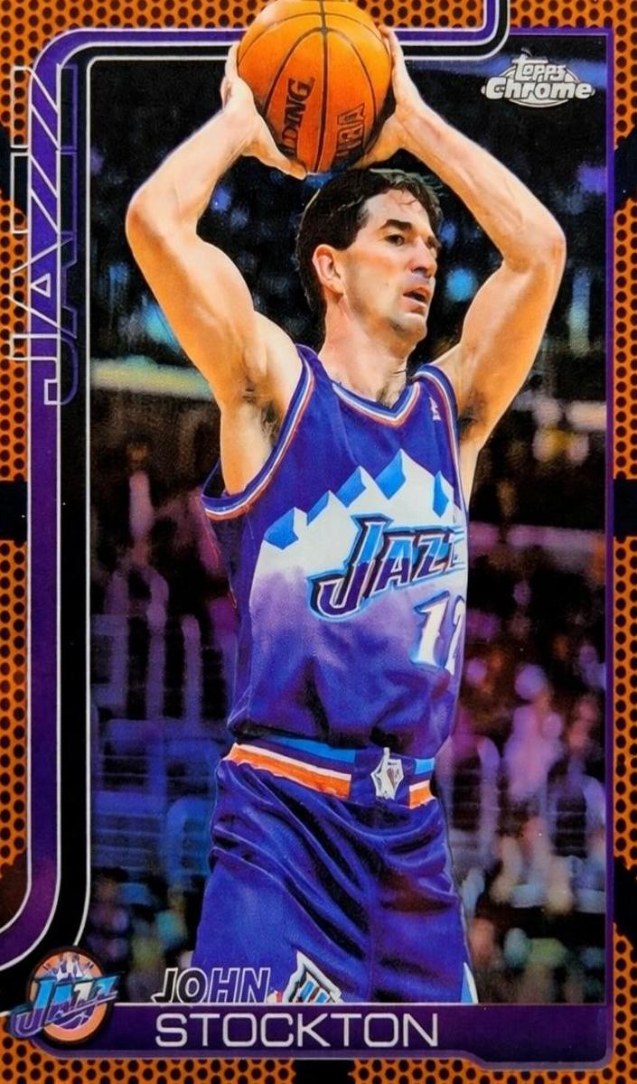 2025 Topps Chrome Basketball Basketball Refractor John Stockton #250