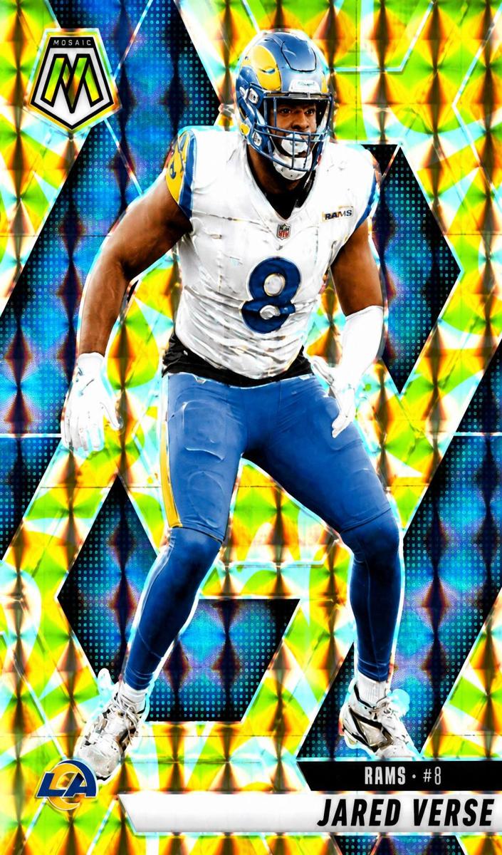 2025 Panini Mosaic Football Reactive Yellow Jared Verse #8