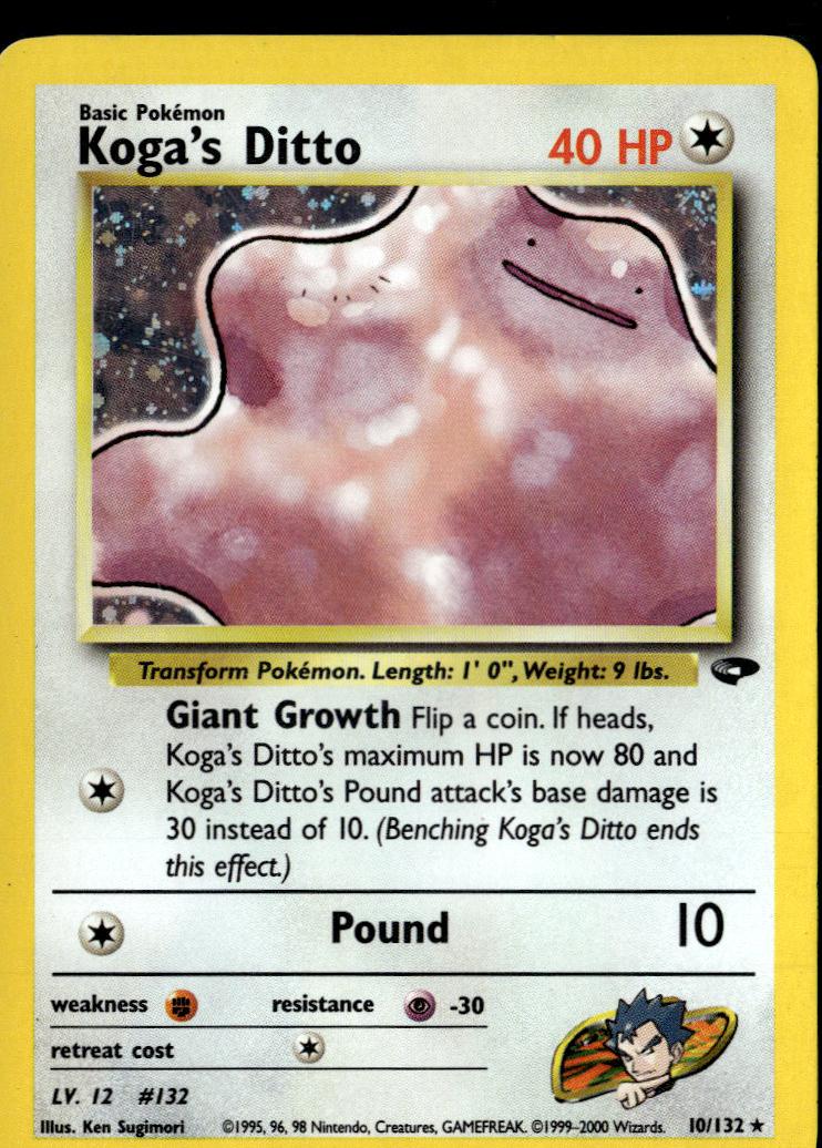 2000 Pokemon Gym Challenge Koga's Ditto #10 PSA 8.5