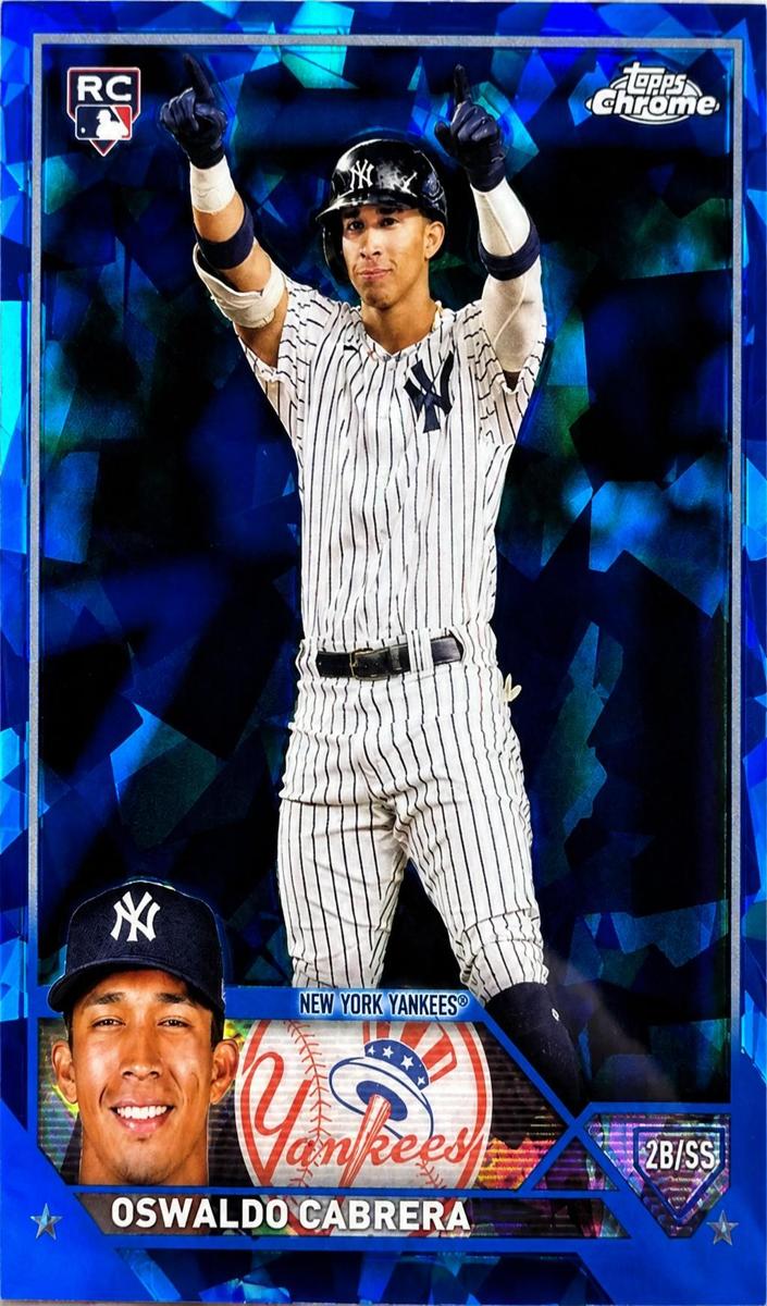 2023 Topps Chrome Sapphire Edition Baseball Oswaldo Cabrera #487 PSA 9