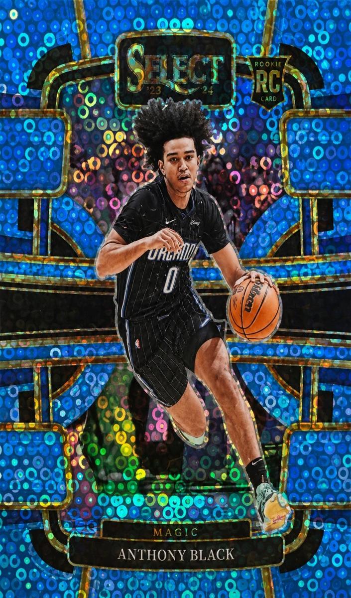2023 Panini Select Basketball Disco Light Blue Anthony Black #71 PSA 9